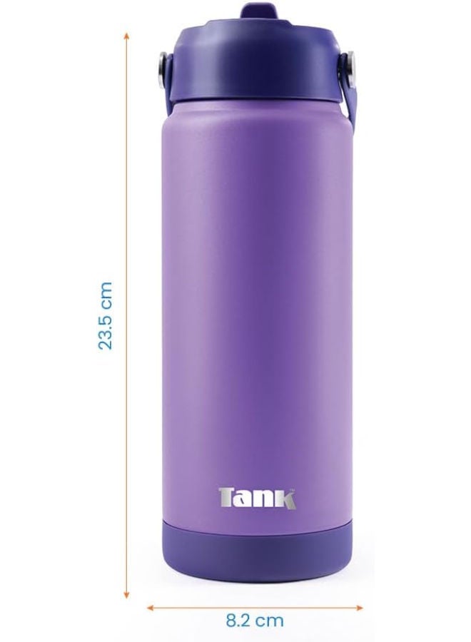 TANK Insulated Stainless Steel Tank Water Bottle 750ml Bold Insulated, Keeps Drinks Cold, Leakproof - Grape - Image 3